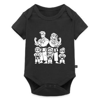 Famille des arts martiaux – Forts ensemble - Body à manches courtes Premium Bébé - noir - Devant