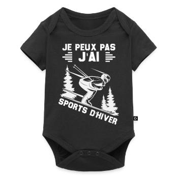 Je Peux Pas j'ai sports d'hiver - Body à manches courtes Premium Bébé - noir - Devant