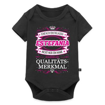 Quality feature Estefania simply first-class - Baby Premium short-sleeve bodysuit - black - Front