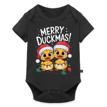 Duck Christmas Farm Ducks Merry Duckmas - Baby Premium short-sleeve bodysuit - black - Front
