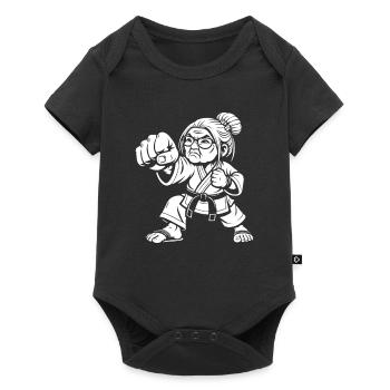 Grandma Martial Artist – The Wisdom of Strength - Baby Premium short-sleeve bodysuit - black - Front