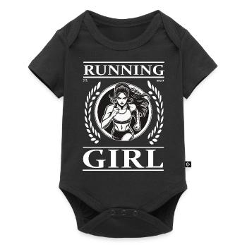 Running Girl – Running is Freedom - Baby Premium short-sleeve bodysuit - black - Front