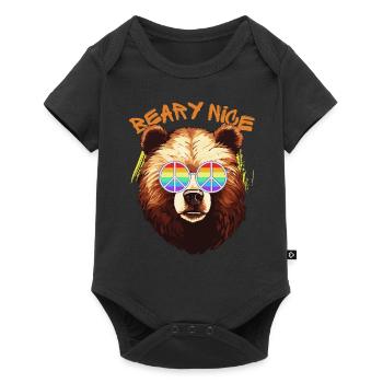 Beary Nice - Baby Premium short-sleeve bodysuit - black - Front