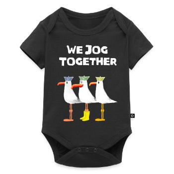 Gift running jogging fitness training sprint - Baby Premium short-sleeve bodysuit - black - Front
