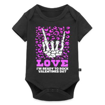 xoxo love you amore Blumen Frauen Valentinstag 14 - Baby Premium Kurzarmbody - Schwarz - Vorne