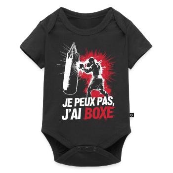 Je peux pas, j'ai boxe - Body à manches courtes Premium Bébé - noir - Devant