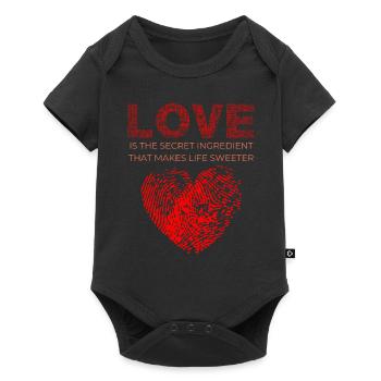 Love Is The Secret Ingredient - Baby Premium short-sleeve bodysuit - black - Front