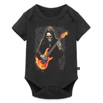 Grim Reaper avec guitare électrique Rock Heavy Metal - Body à manches courtes Premium Bébé - noir - Devant