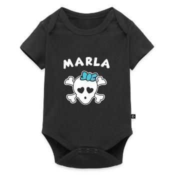 Pirate Marla Design pour les filles et les femmes - Body à manches courtes Premium Bébé - noir - Devant