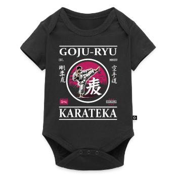 Goju-Ryu Karateka – Stärke trifft auf Gelassenheit - Baby Premium Kurzarmbody - Schwarz - Vorne