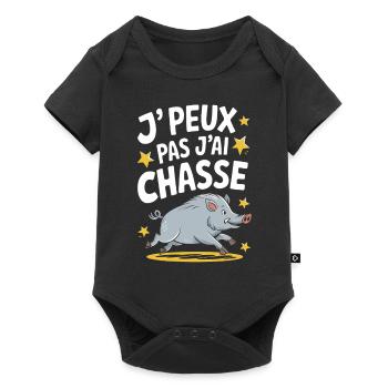 J'peux pas j'ai chasse - Body à manches courtes Premium Bébé - noir - Devant