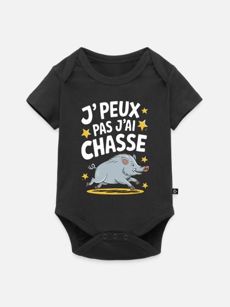 J'peux pas j'ai chasse - Body à manches courtes Premium Bébé - noir