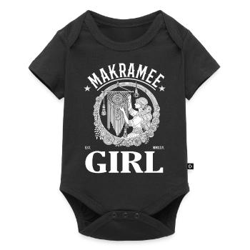 Macrame Girl – Pour la femme avec le grand passe-temps - Body à manches courtes Premium Bébé - noir - Devant