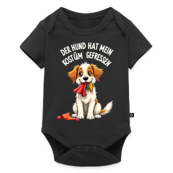 Hund Kostüm gefressen Kein Kostüm Karneval lustig - Baby Premium Kurzarmbody - Schwarz - Vorne