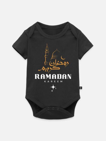Ramadan Mubarak - Baby Premium Kurzarmbody - Schwarz
