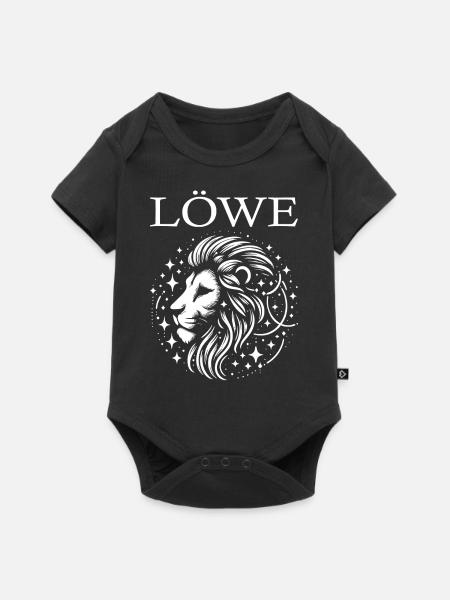 Sternzeichen Löwe Design - Baby Premium Kurzarmbody - Schwarz