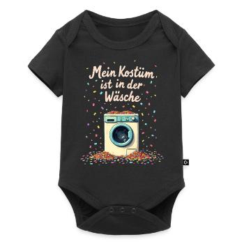 Mein Kostüm ist in der Wäsche Karneval Kein Kostüm - Baby Premium Kurzarmbody - Schwarz - Vorne