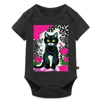 kittybluedeluxe - Body à manches courtes Premium Bébé - noir - Devant