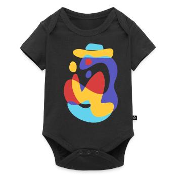 Monster Enjoy Summer Sea - Vintage Kühn Abstrakt - Baby Premium Kurzarmbody - Schwarz - Vorne