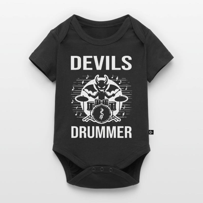 Devils Drummer. The devilish hellish drummer Baby Premium short-sleeve bodysuit