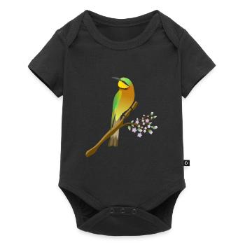 Guêpier nain Illustration numérique - Body à manches courtes Premium Bébé - noir - Devant
