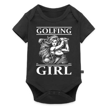 Golfeuse fille, golfeuse cool et femmes design - Body à manches courtes Premium Bébé - noir - Devant