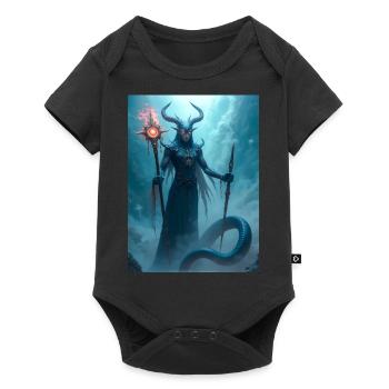 Veles, Slavic underworld god with serpent - Baby Premium short-sleeve bodysuit - black - Front