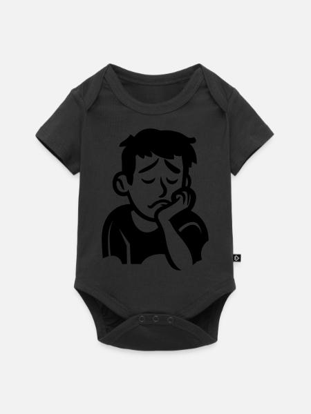 Ermüdung - Baby Premium Kurzarmbody - Schwarz