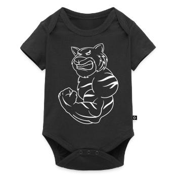 Tiger Comic Fitness - Baby Premium short-sleeve bodysuit - black - Front