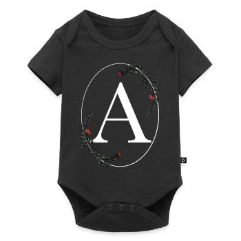 Letter A - Baby Premium short-sleeve bodysuit - black - Front