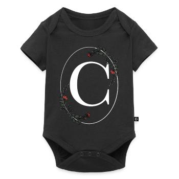Letter C - Baby Premium short-sleeve bodysuit - black - Front