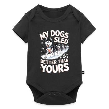 Les traîneaux à chiens roulent mieux que le vôtre - Body à manches courtes Premium Bébé - noir - Devant