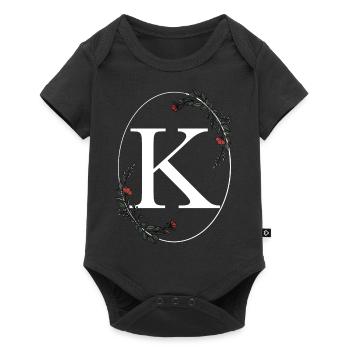 Letter K - Baby Premium short-sleeve bodysuit - black - Front