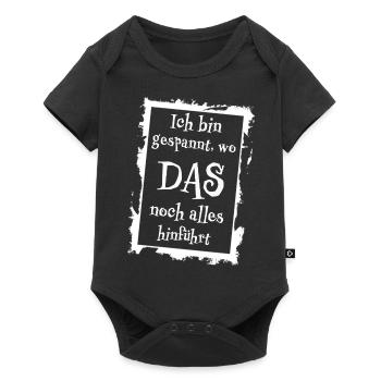 Ich bin gespannt, wo das noch alles hinführt - Baby Premium Kurzarmbody - Schwarz - Vorne