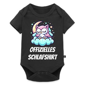 Official Sleep Shirt - Cute Owl Motif - Baby Premium short-sleeve bodysuit - black - Front