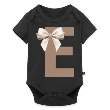 Letter E Knot - Baby Premium short-sleeve bodysuit - black - Front