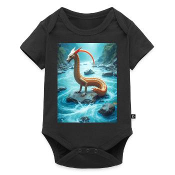Nguruvilu, Mapuche-Fischfuchs der chilenischen Flussfolklore - Baby Premium Kurzarmbody - Schwarz - Vorne