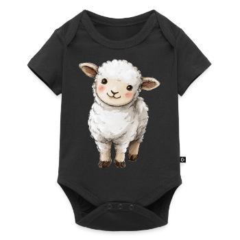 Cute Baby Sheep - Baby Premium short-sleeve bodysuit - black - Front