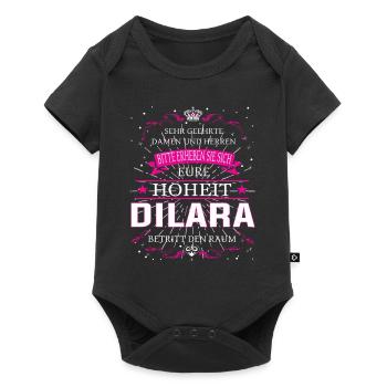 Votre Altesse Dilara entre dans la pièce - Body à manches courtes Premium Bébé - noir - Devant