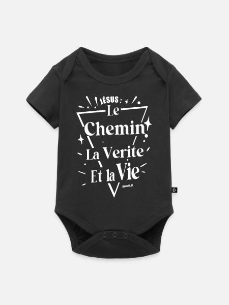 Ich bin der Weg, die Wahrheit und das Leben - Baby Premium Kurzarmbody - Schwarz