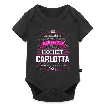 Votre Altesse Carlotta entre dans la pièce - Body à manches courtes Premium Bébé - noir - Devant