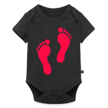 Empreintes de Pas - Body à manches courtes Premium Bébé - noir - Devant