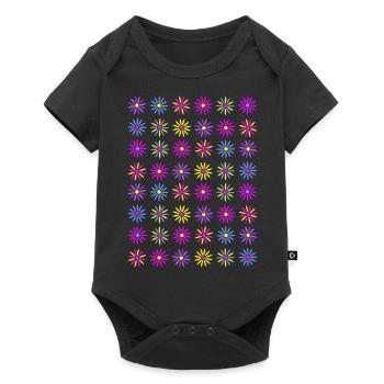 flowers 3col vers2 - Baby Premium Kurzarmbody - Schwarz - Vorne