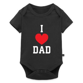 J'aime papa - Papa cadeau papa - Body à manches courtes Premium Bébé - noir - Devant