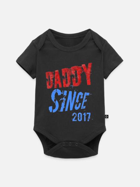 DADY SINCE - Baby Premium Kurzarmbody - Schwarz