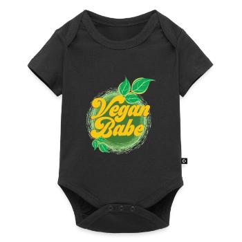 Vegan Babe - Cadeau Végétalien Végétarien Sain - Body à manches courtes Premium Bébé - noir - Devant