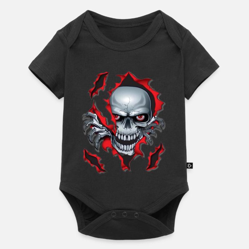 Skull - Body à manches courtes Premium Bébé - noir