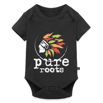 Native American Colorful Feathers Chief Roots Icon - Baby Premium short-sleeve bodysuit - black - Front