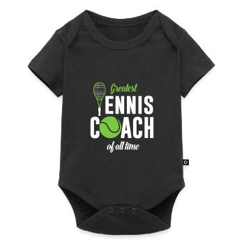 Le plus grand entraîneur de tennis de tous les temps - Body à manches courtes Premium Bébé - noir - Devant