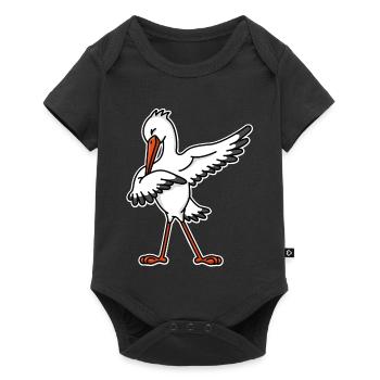 Dab dabbing annonce de grossesse de cigogne - Body à manches courtes Premium Bébé - noir - Devant